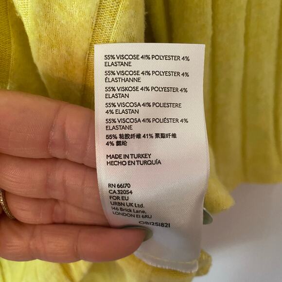 Maeve Anthropologie Chartreuse Yellow Boatneck Pullover Sweater Women size Large - Picture 9 of 9